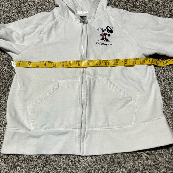 Disney Parks Walt Disney World L sparkly Minnie Mouse White Jacket Hoodie Note!! - Picture 3 of 13